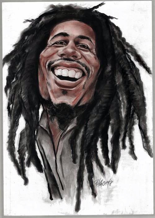 Karikatury Stanislava karikatura Bob Marley